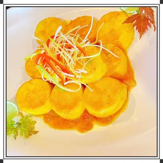 Crispy Egg Tofu With Egg Yolk