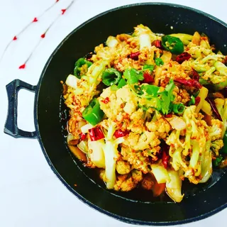 Dry Pot Organic Cauliflower (Spicy)
