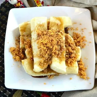 Pan Fried Rice Cake with Brown Sugar