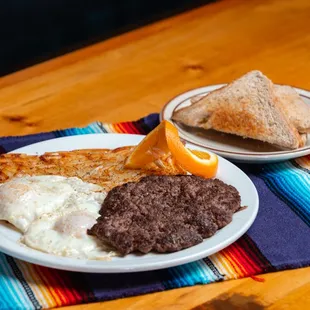 Hamburger Steak and Eggs