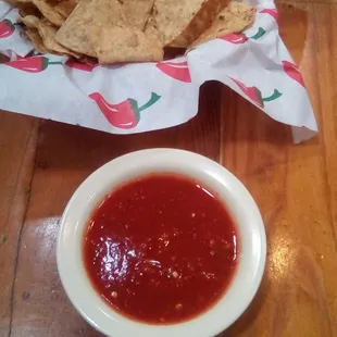 Chilitos on Foothills. Great tasting and spicy salsa. Real good chips also.