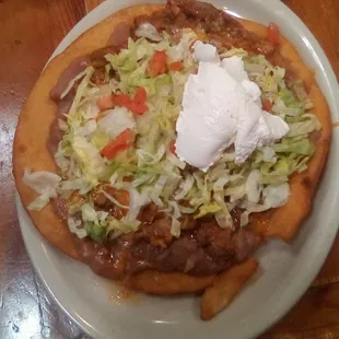 Chilitos on Foothills: about the only place around where you can get a sopapilla compuesta with chile con carne. Really good.