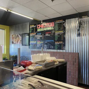 menus on the wall