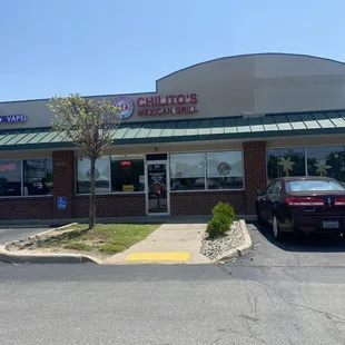 the front of the restaurant