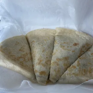quesadillas in a wrapper