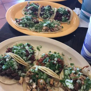 Taco Tuesday. 5 different tacos. This picture shows each Taco