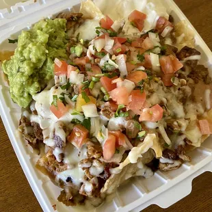 Carne Asada Nachos to go.