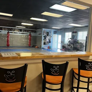 Sitting area to watch the action in the gym