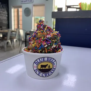 Hand dipped blue bell ice cream