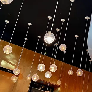 a ceiling full of lights