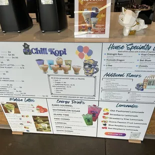 Menu all full of great things!!