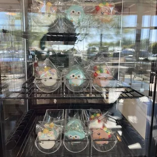 Display of macarons