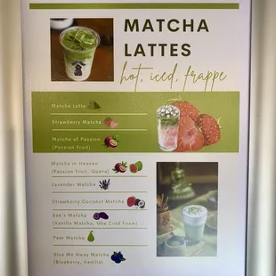 Matcha Latte Menu