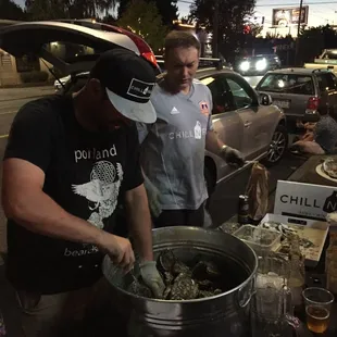 Oyster night!  3 year anniversary!