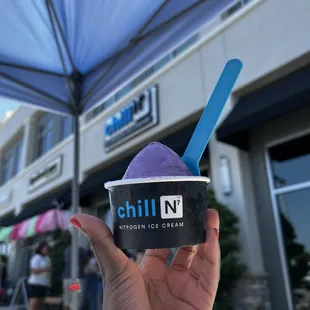 UBE nitrogen ice cream