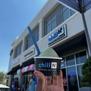 Matcha nitrogen Ice cream