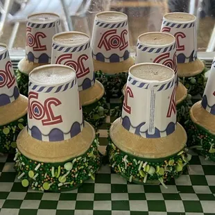 St. Patrick's day...free dipped cone upgrade