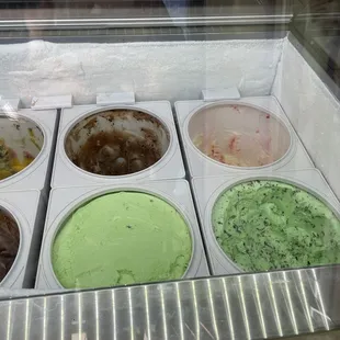 Ice cream at the counter