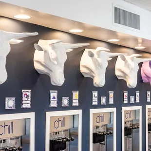 a row of vending machines