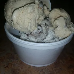 Butter Pecan and cookies and cream...