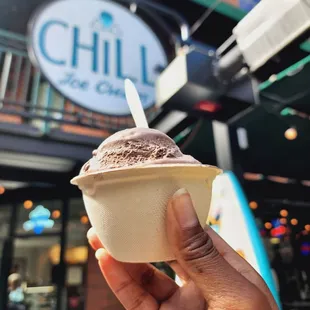 Dutch chocolate- one scoop ....yum!