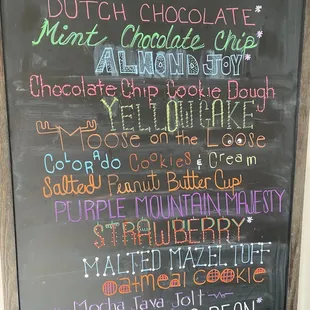 Ice cream flavors