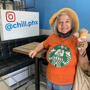 Diana with her Cappucino Chip