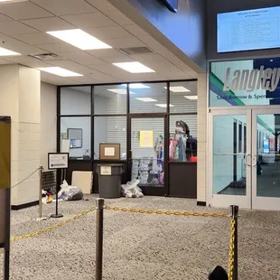 View of skate shop and rink entrance