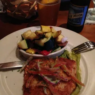 Atlantic salmon with roasted veggies