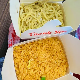 upgrade fried rice &amp; upgrade chow mien