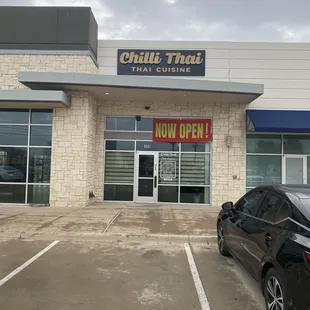the entrance to chilli thai