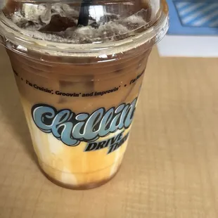 Iced caramel macchiato