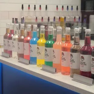  variety of flavored beverages