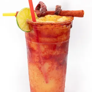 Sweet and tangy mango smoothie topped with Chamoy and Tajin for a flavorful kick.Refreshing and tropical.