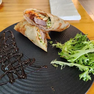 Roasted Duck Scallion Pancake Wrap