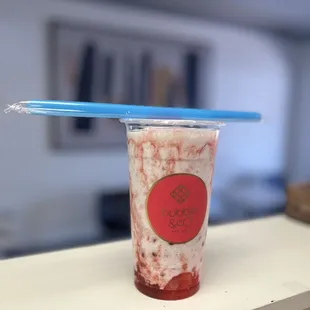 Enjoy the creamy sweetness of fresh Strawberry Milk in Central Florida A must-try fruity treat for strawberry lovers at Chilly Bubbles  Co