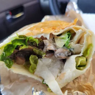 Mushroom burrito! My fav!