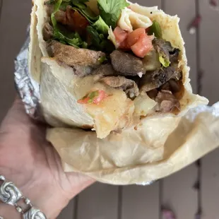 vegan mushroom burrito