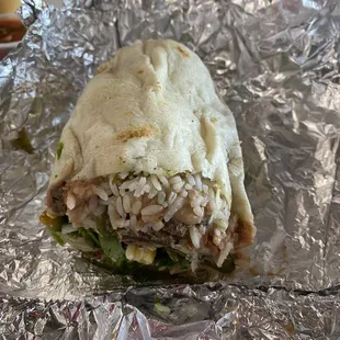 1/2 Steak Burrito with all my choices