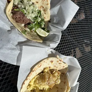 two different types of tacos