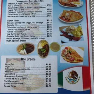 tacos, menu