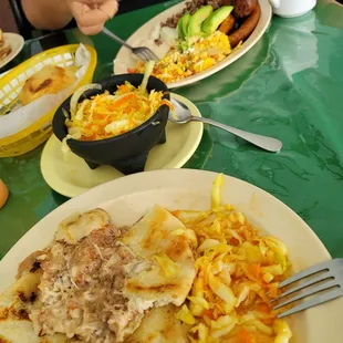 a plate of food on a table