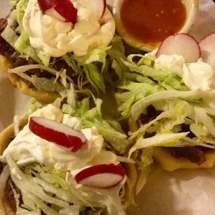 $8.95 carne asada sopes. So good!