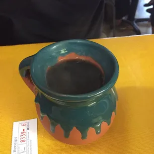 Fresh coffee (served in these awesome cups - my husband swears they make the coffee taste better)