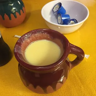 Atol de Elote (hot corn drink - sure there is a better translation but I am not coming up with it right now).