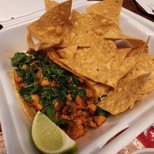 nachos and guacamole