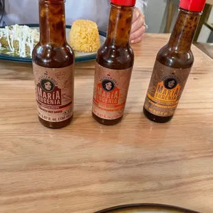 The hot sauces.  They are very good and not too spicy.
