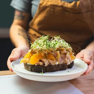 Cured fish toast