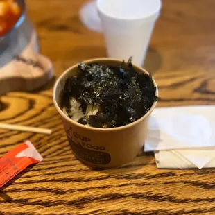 a bowl of food on a table