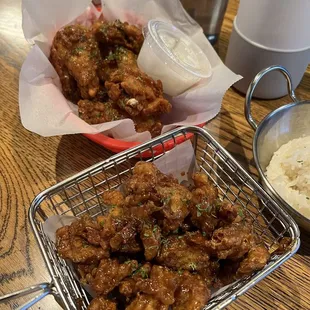 Regular soy garlic and popcorn chicken